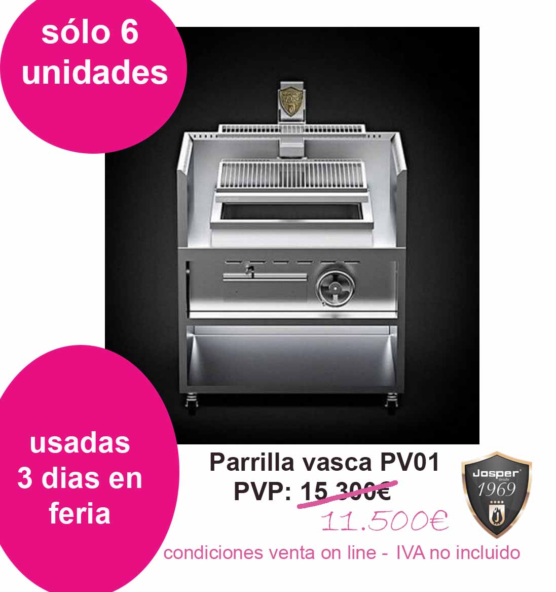 parrilla vasca de Josper de ocasion